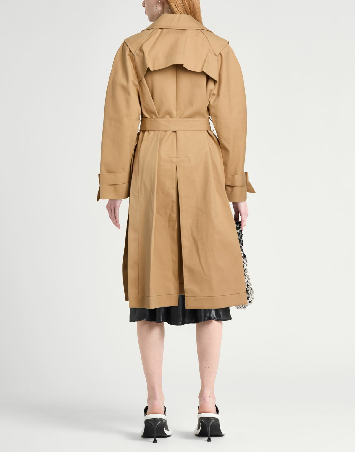 Victoria Beckham Womens Overcoat & Trench Coat Camel
