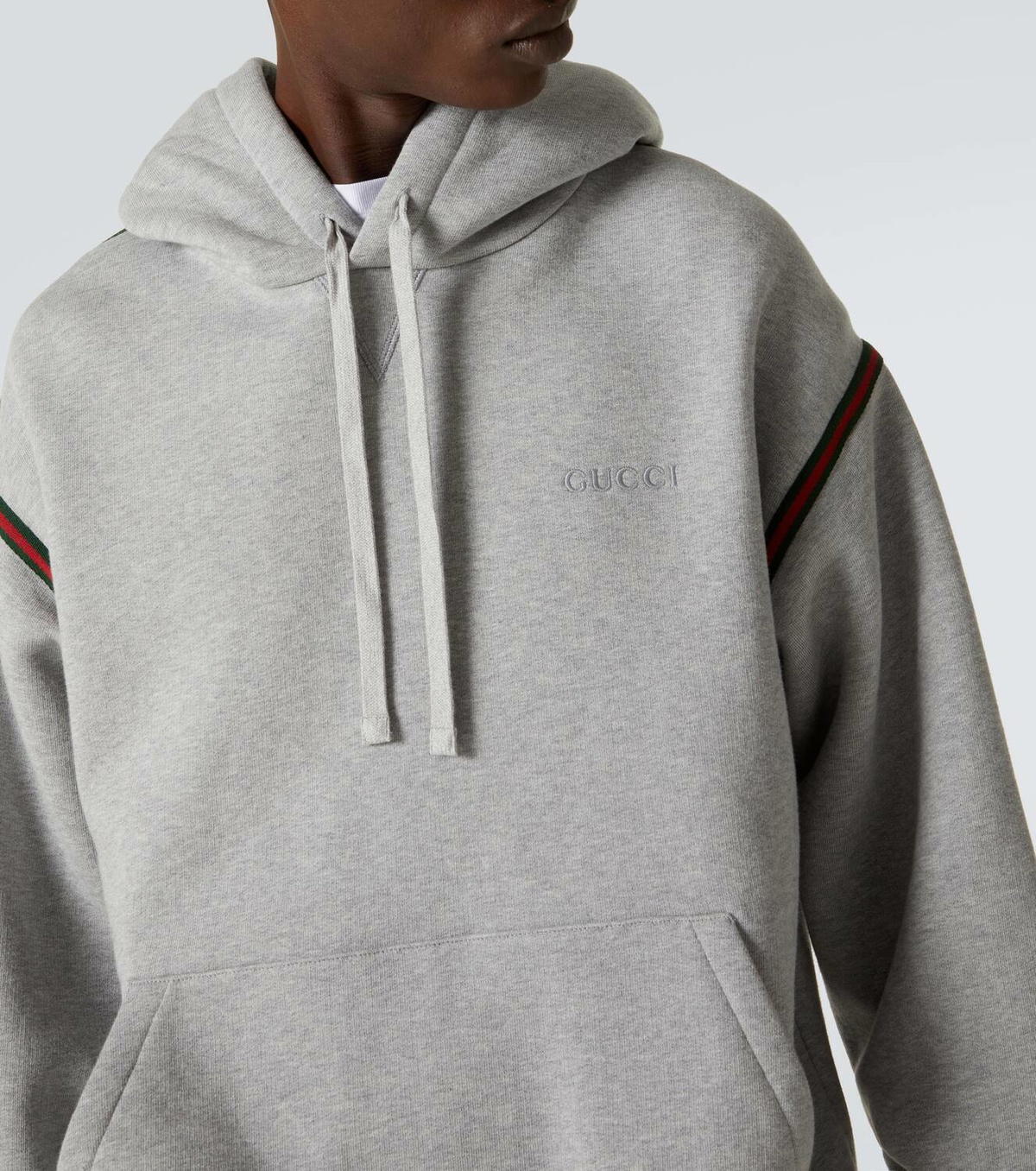 Gucci Web cotton jersey hoodie Gucci