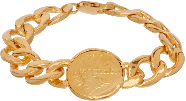 Photo: Situationist Gold Monetiforme Edition Curb Chain Bracelet