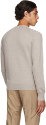 TOM FORD Beige Cashmere Crewneck Sweater