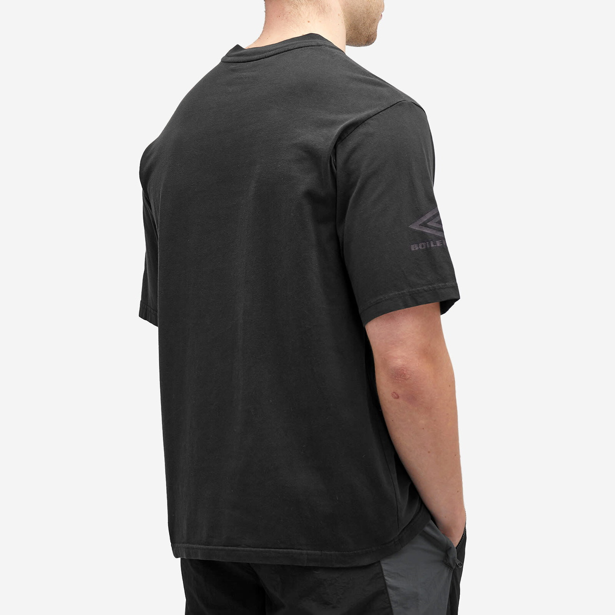 Boiler Room Men's x Umbro Washed T-Shirt in Black Boiler Room Boiler Room Men's x Umbro Washed T-Shirt in Black Boiler Room
