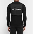 Balenciaga - Slim-Fit Logo-Appliquéd Ribbed Wool Sweater - Men - Black