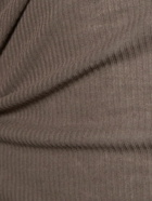 RICK OWENS - Ribbed Silk Blend Long Sleeve T-shirt