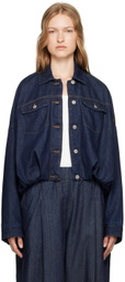 Dries Van Noten Blue Round Denim Jacket