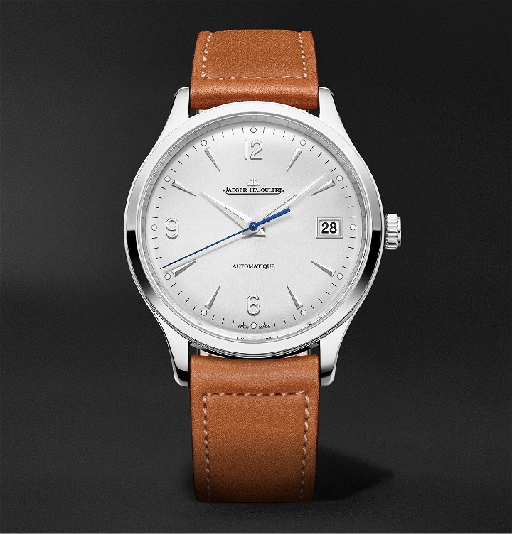 Photo: Jaeger-LeCoultre - Master Control Date Automatic 40mm Stainless Steel and Leather Watch, Ref No. 4018420 - White