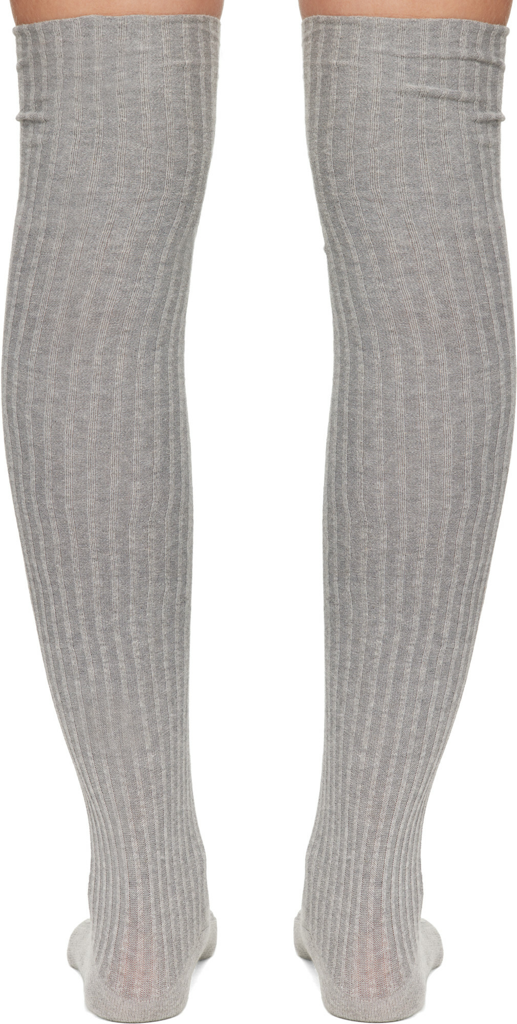 Baserange Gray Overknee Socks