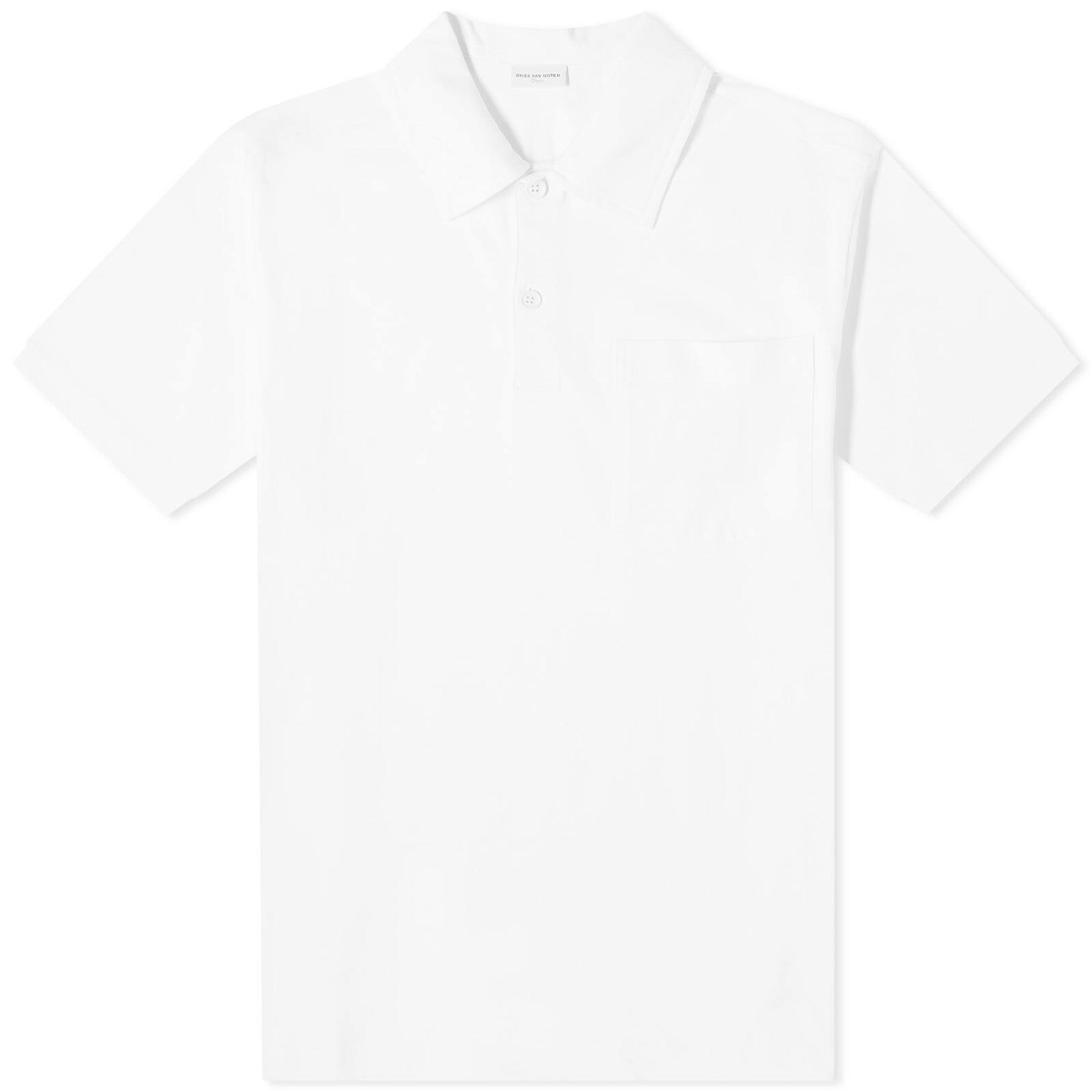 Photo: Dries Van Noten Men's Helder Polo Shirt in White