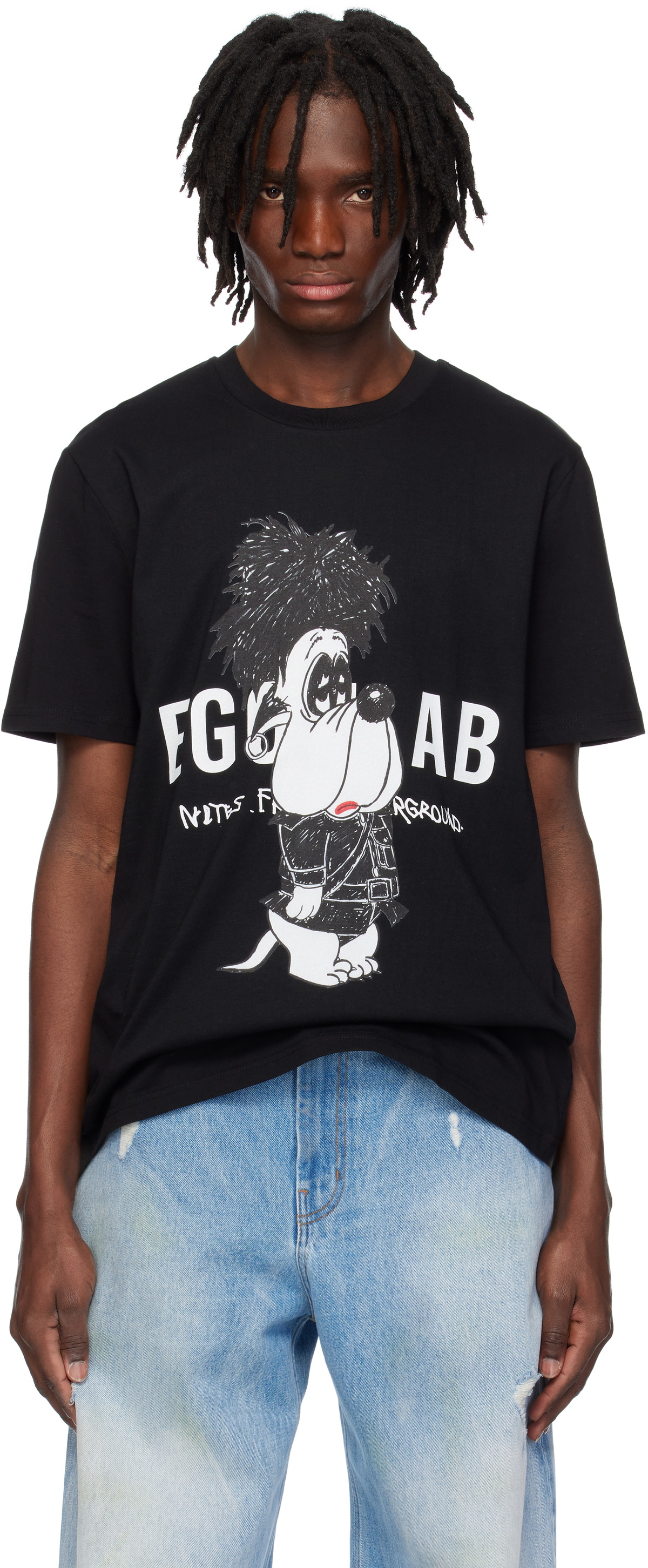【EGONLAB】THE CURE T-SHIRT BLACK SS25 EGONlab Black 'The Cure' T-shirt EGONlab