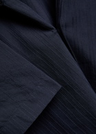 Sunspel Striped Embroidered Cotton Shirt Navy