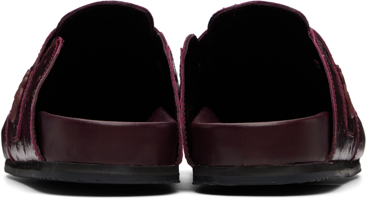 Casablanca Burgundy Outdoor Mule Loafers