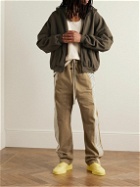 Fear of God - Forum Straight-Leg Striped Canvas-Trimmed Drawstring Jeans - Brown