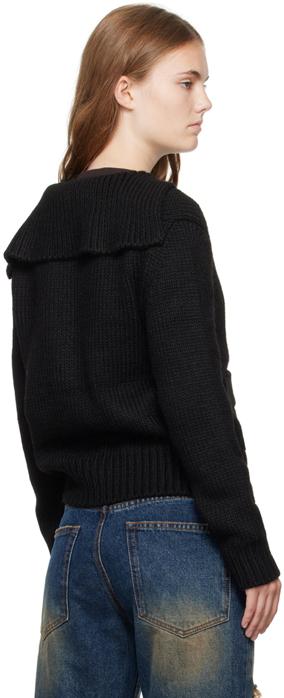 We11done Black Sailor Cardigan