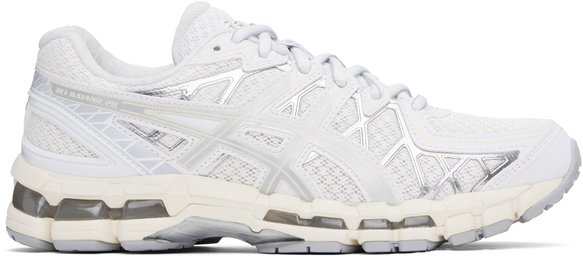 【アシックス】GEL-KAYANO 20 白 シルバー【27cm以上あり】 ASICS White & Silver GEL-KAYANO 20 Sneakers ASICS