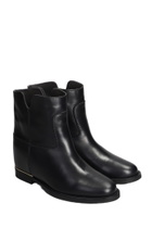 Via Roma 15 Ankle Boots Inside Wedge In Black Leather