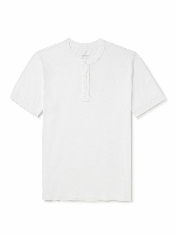 Photo: Save Khaki United - Garment-Dyed Supima Cotton-Jersey Henley T-Shirt - White