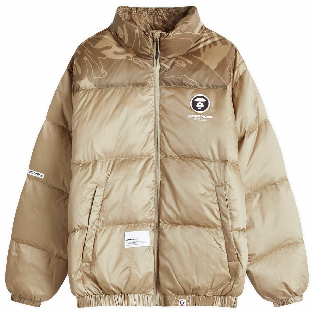 AAPE by A Bathing Ape Khaki 'AAPE Now' Down Jacket AAPE by A