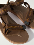 Suicoke - Carhartt WIP Depa-V2CHT Logo-Jacquard Sandals - Brown