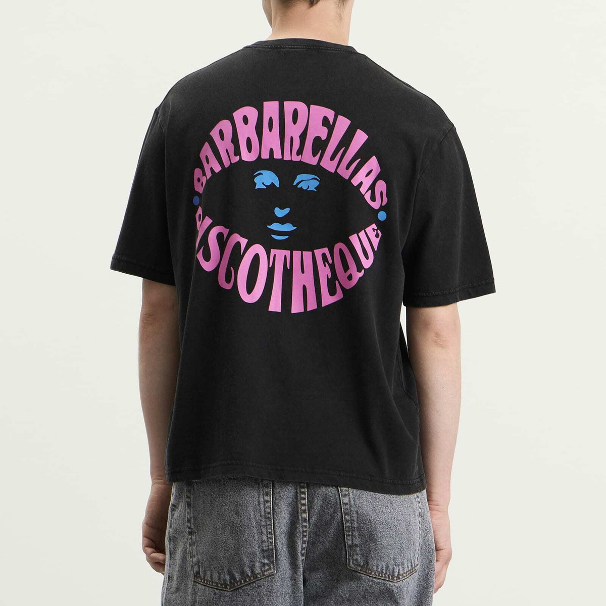 ACMH by Magic Castles Men's x Love International Barbarella's T-Shirt in Black/Pink