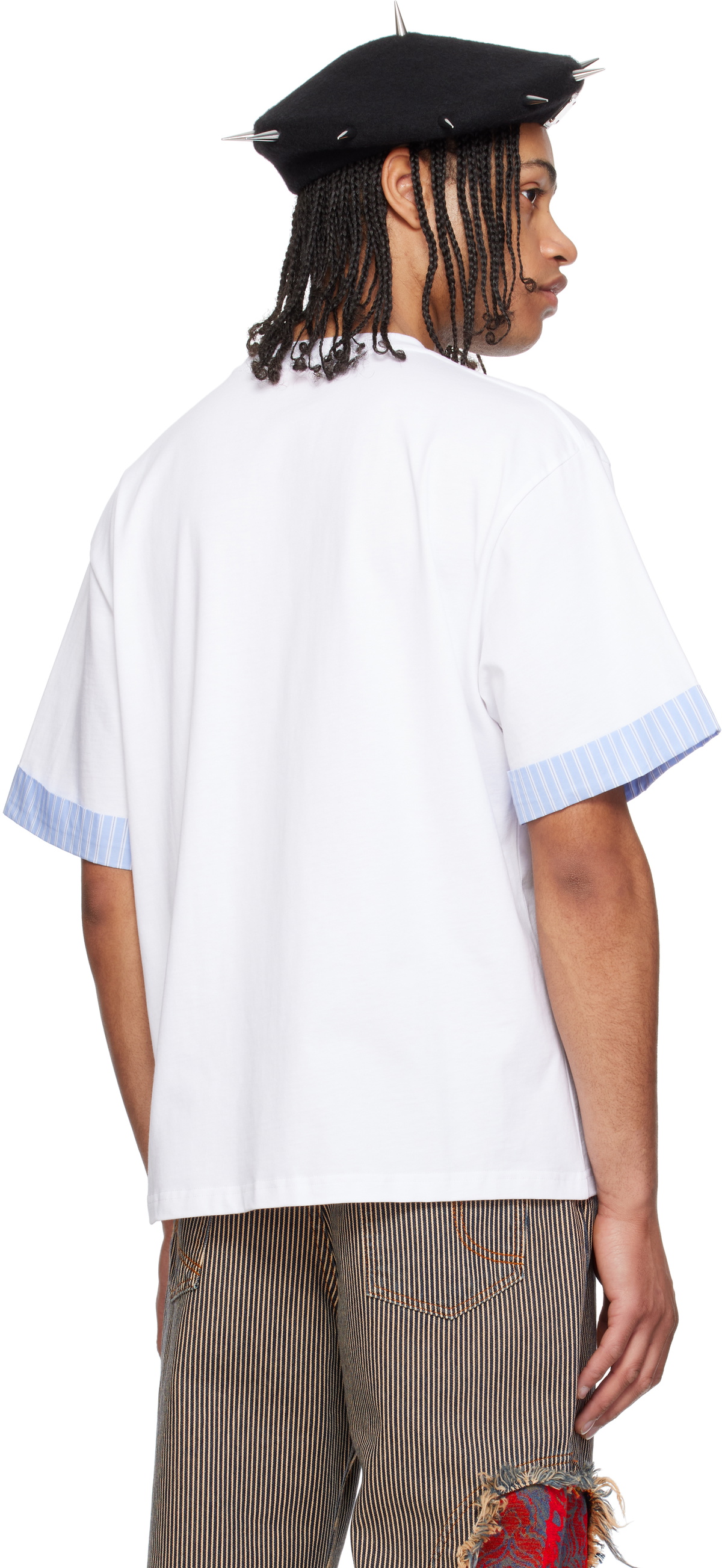 Charles Jeffrey LOVERBOY White Turn Up T-shirt