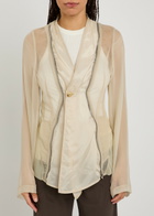 Rick Owens Stag Panelled Tulle Jacket Sand