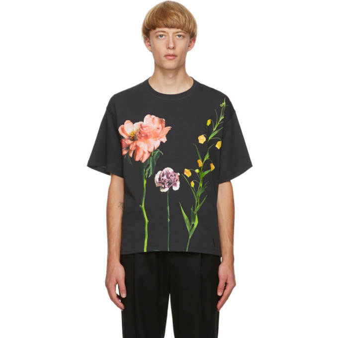 Valentino Black Inez and Vinoodh Edition Floral T-Shirt Valentino