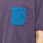 Country Of Origin Men's Pocket T-Shirt in Navy/Sea Blue