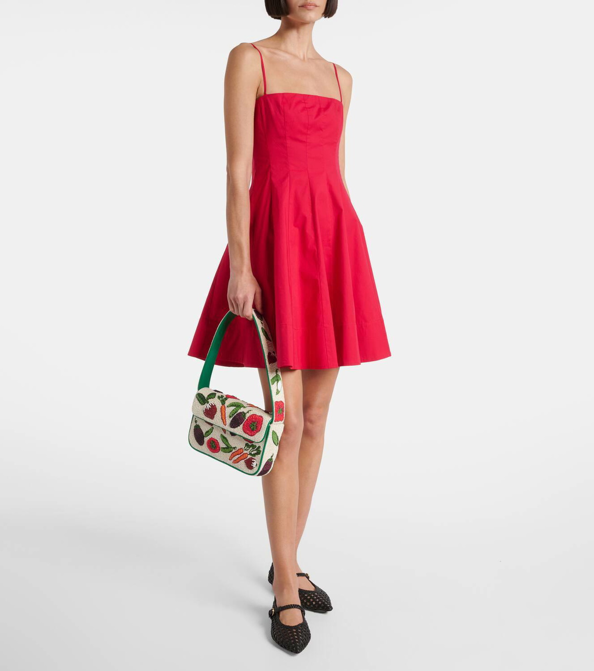 staud wylie mini dress STAUD Wylie Printed Mini Dress
