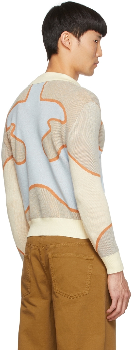 Lukhanyo Mdingi Blue Cotton Sweater