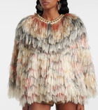 Isabel Marant Noela embellished fringed jacket
