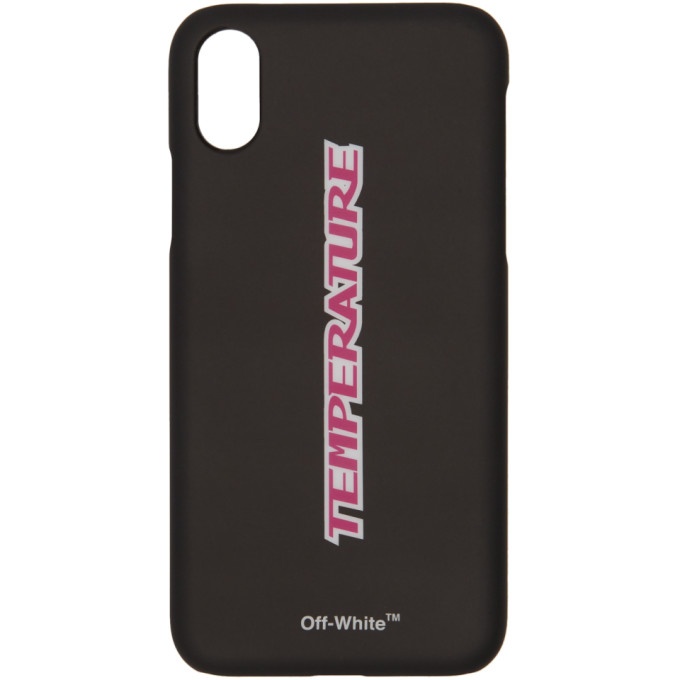 Photo: Off-White Black and Pink Temperature iPhone X Case