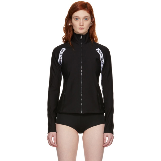 Photo: Paco Rabanne Black Logo Zip-Up Jacket