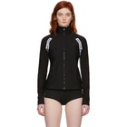 Paco Rabanne Black Logo Zip-Up Jacket