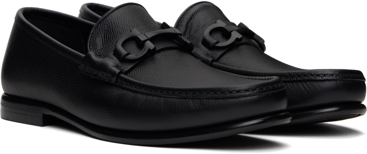 Ferragamo Black Gancini Ornament Loafers Salvatore Ferragamo display picture 2