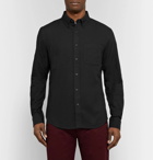 Club Monaco - Slim-Fit Herringbone Cotton Shirt - Black