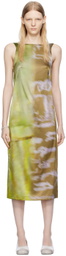 Serapis Khaki Open Back Midi Dress