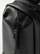 Master-Piece - Slick Logo-Appliquéd Leather and CORDURA® Barastec Nylon Sling Backpack