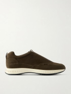 John Lobb - Elastic Stream Suede Sneakers - Brown