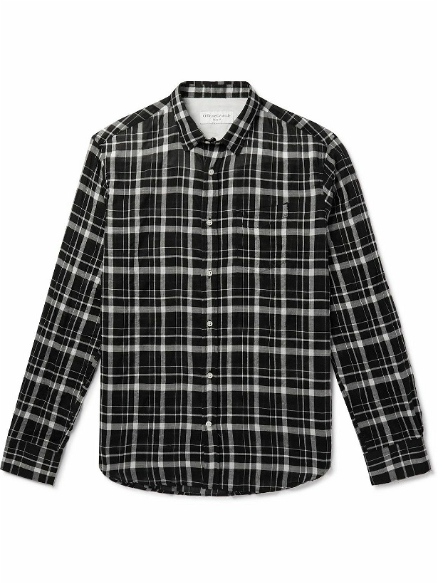 Photo: Officine Générale - Checked Cotton-Blend Shirt - Black