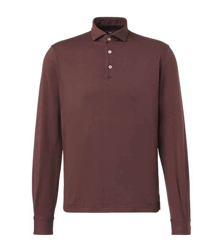 Photo: Fedeli Cotton piqué polo shirt