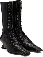 Miista Black Emile Lace-Up Boots