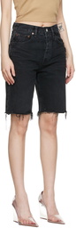 AGOLDE Black Ira Loose Denim Shorts