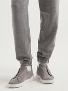 Zegna - Suede Slip-On Sneakers - Gray