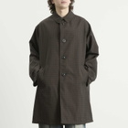 Maison Margiela Men's Check Reversible Coat in Olive/Brown Check