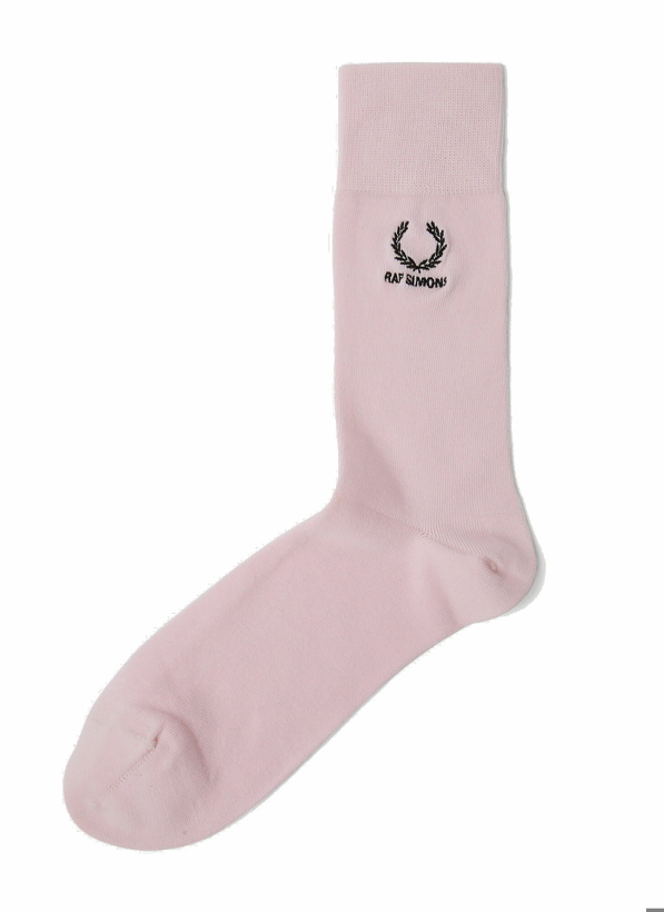 Photo: Logo Embroidery Socks in Pink