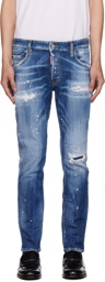 Dsquared2 Blue Ripped Skater Jeans