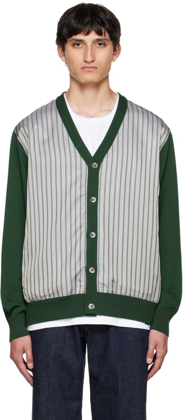 Photo: Nanamica Green & Gray Hybrid Cardigan