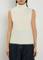 Veronica Beard Mazzy Brushed Cashmere top Ivory