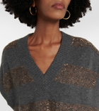Brunello Cucinelli Wool, cashmere, and silk sweater vest