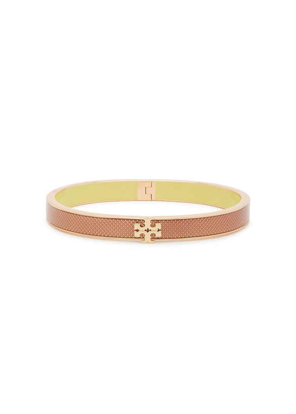Photo: Tory Burch Medium Icon Guilloché Enamelled 18kt Gold-plated Bracelet