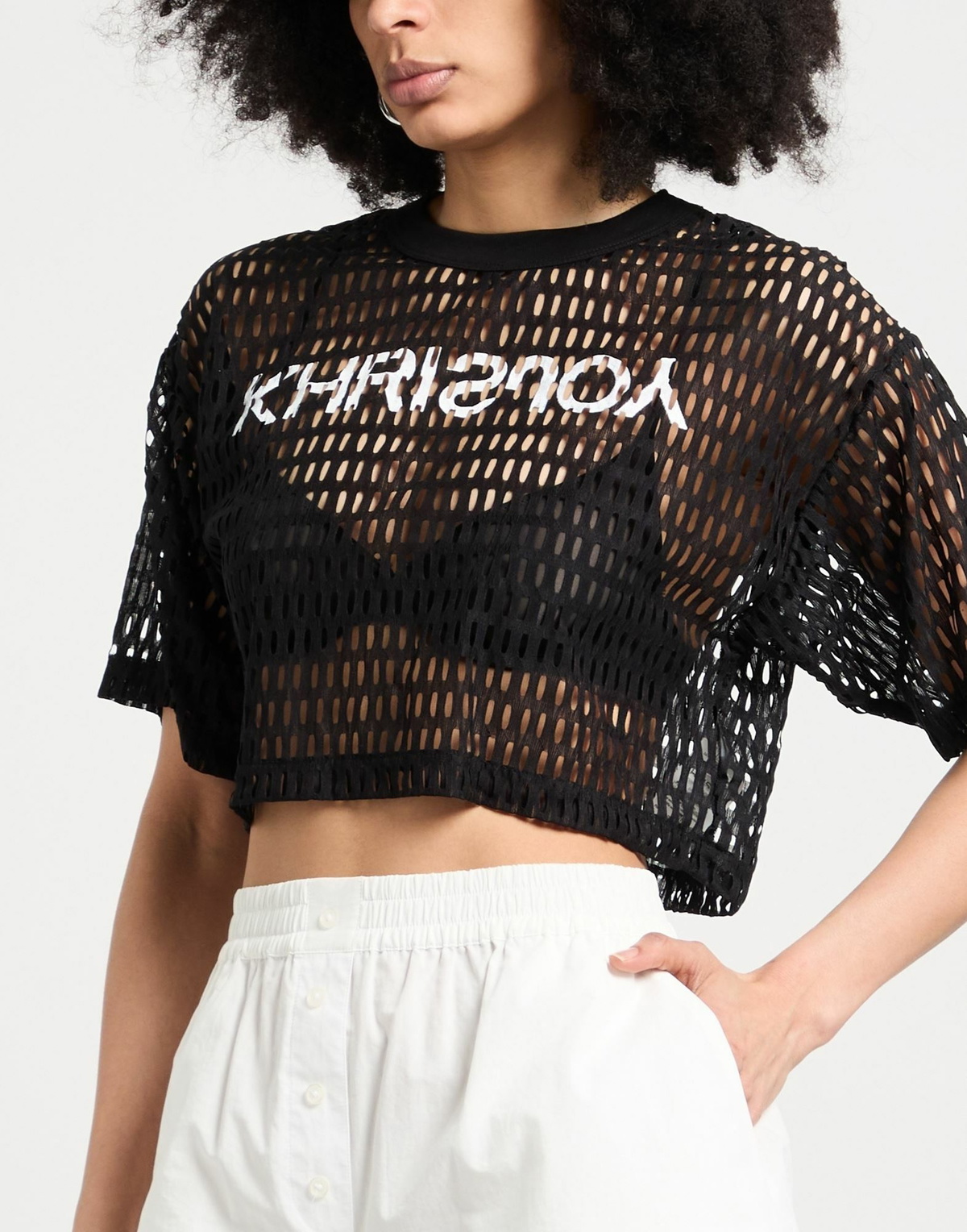 Khrisjoy Womens T-shirt in Black